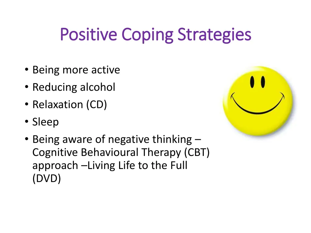 positive coping strategies positive coping