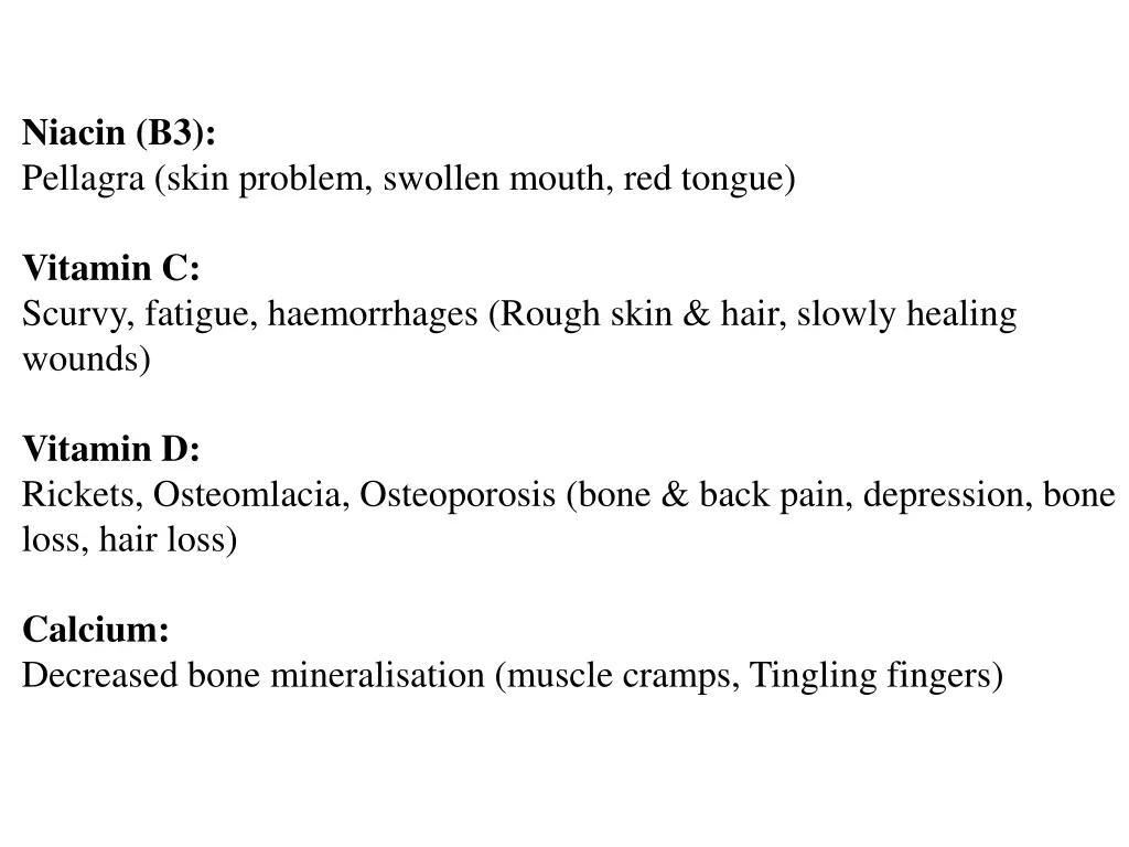 niacin b3 pellagra skin problem swollen mouth