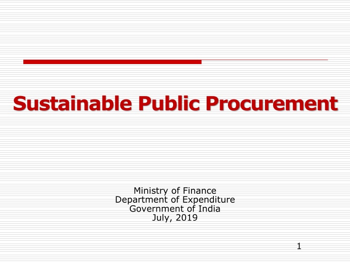 sustainable public procurement