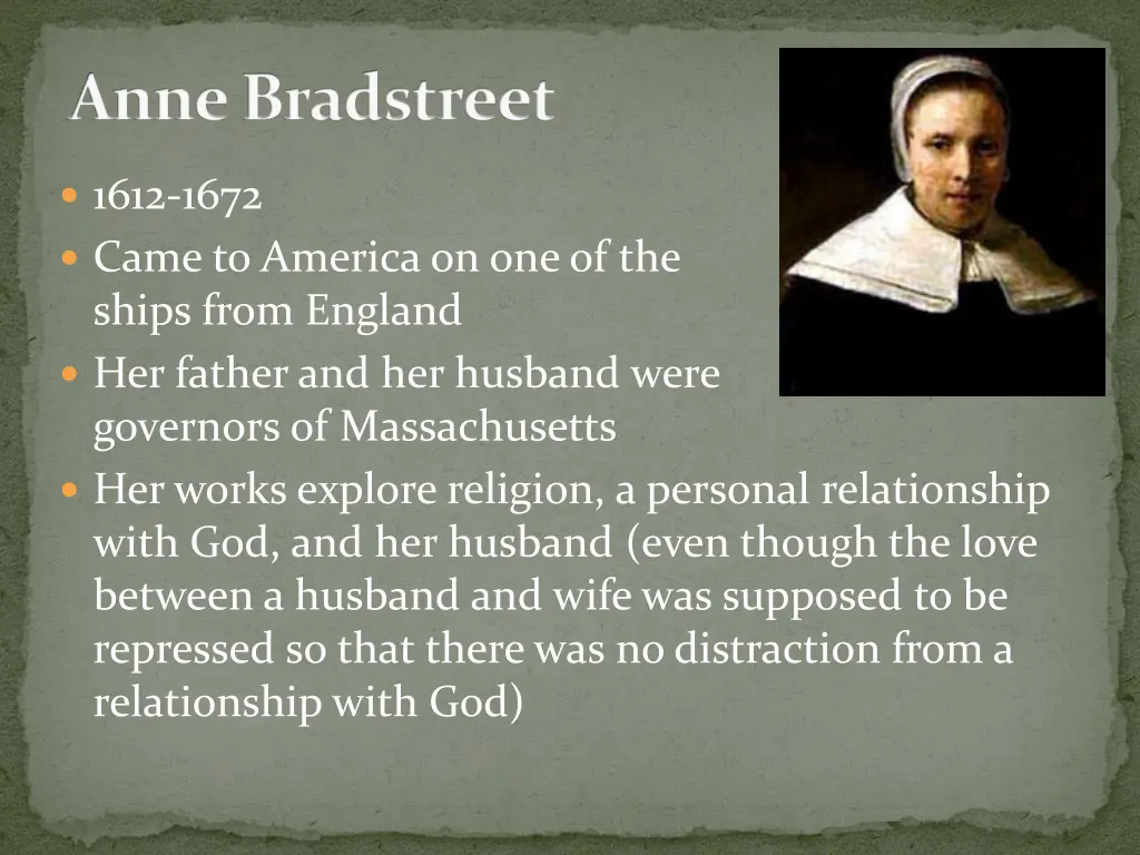 anne bradstreet