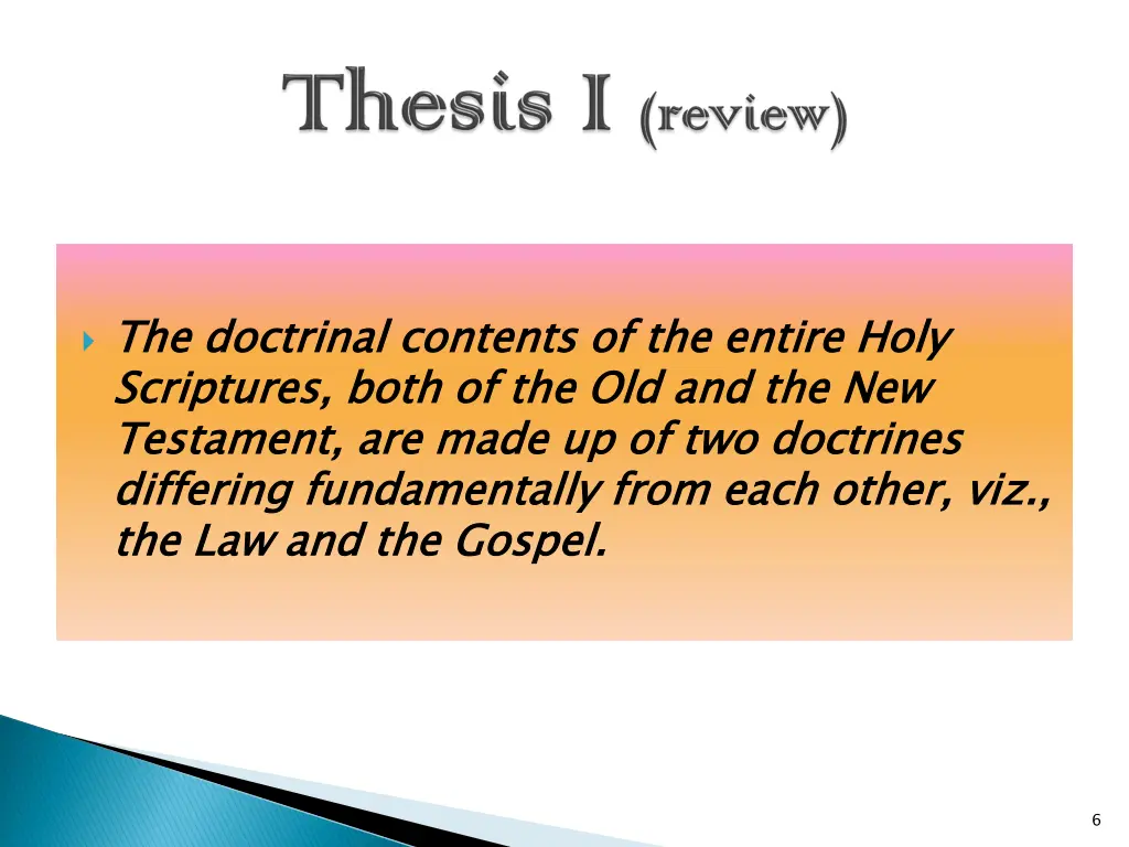 the doctrinal contents of the entire holy