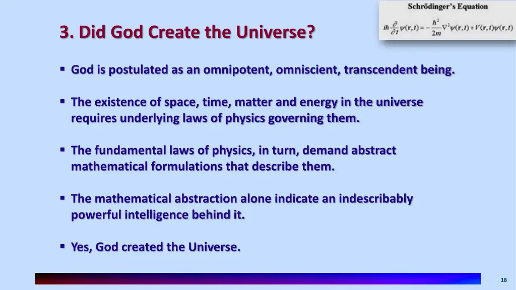 3 did god create the universe