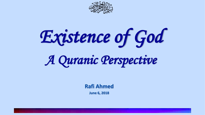 existence of god existence of god a quranic