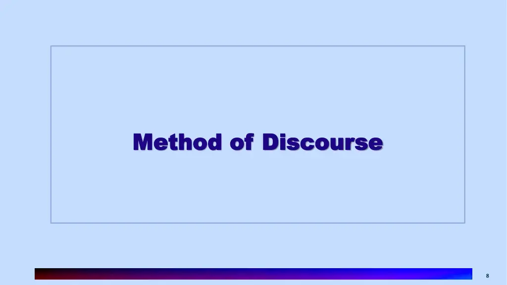 method of discourse method of discourse