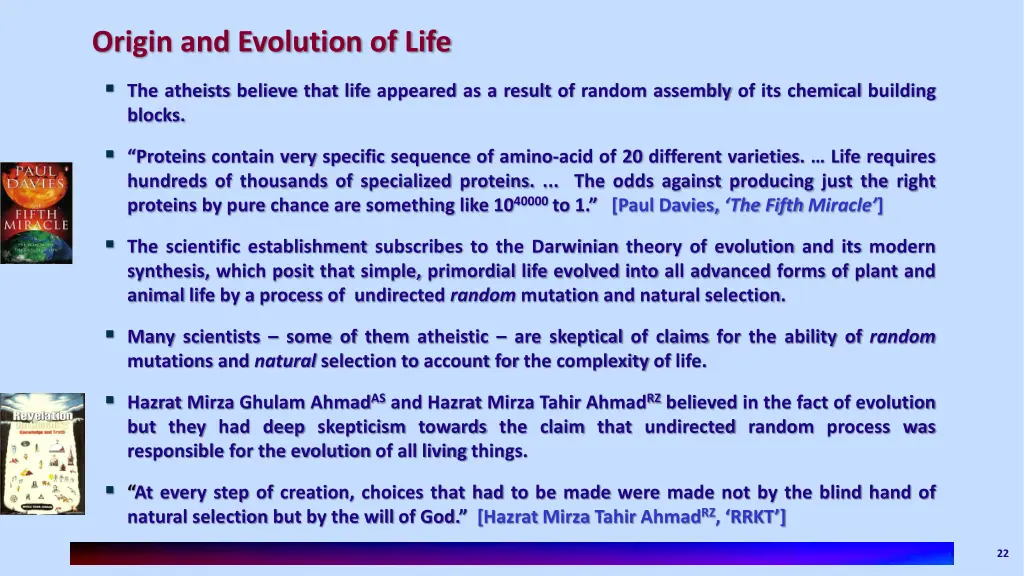 origin and evolution of life