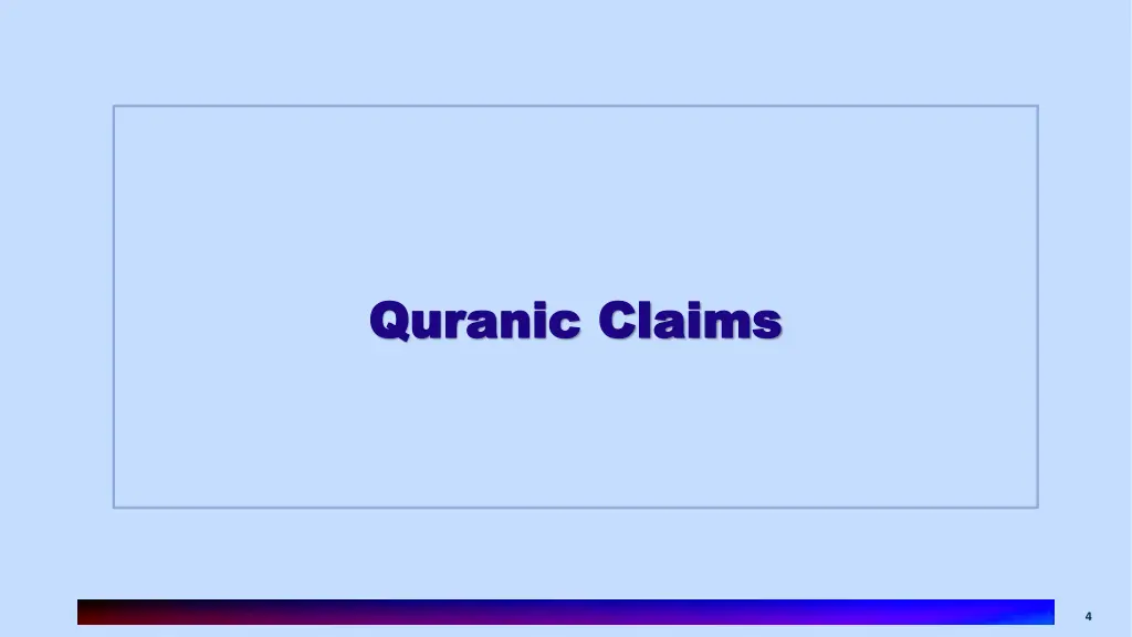 quranic claims quranic claims