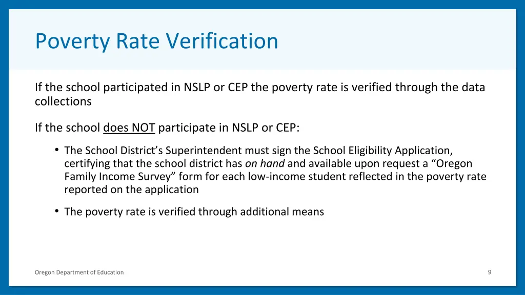 poverty rate verification