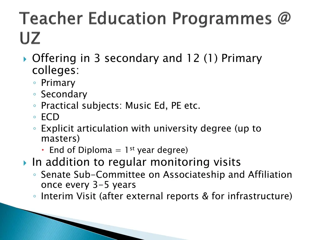 offering in 3 secondary and 12 1 primary colleges