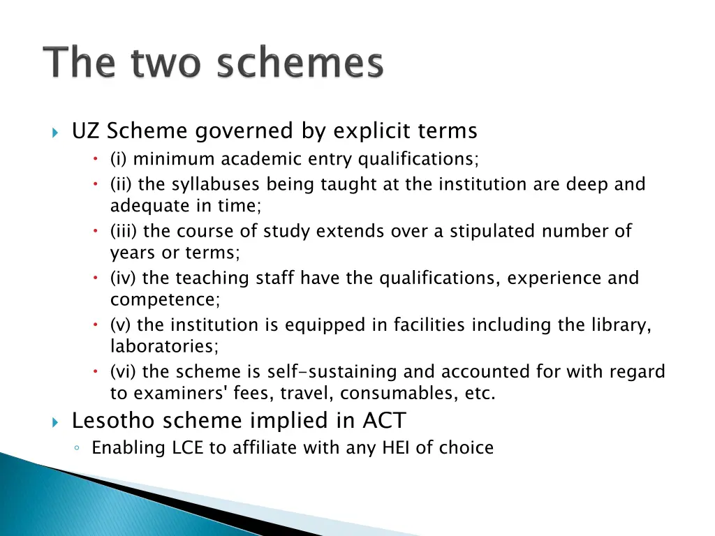 uz scheme governed by explicit terms i minimum