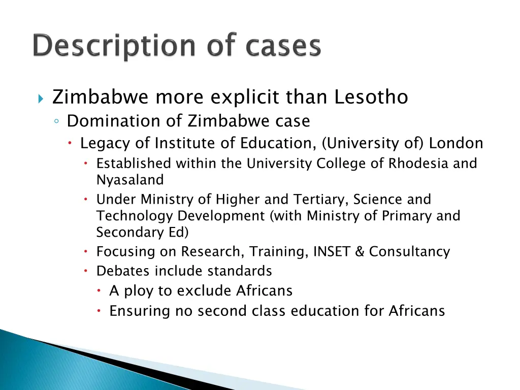 zimbabwe more explicit than lesotho domination