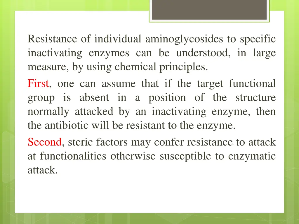 resistance of individual aminoglycosides