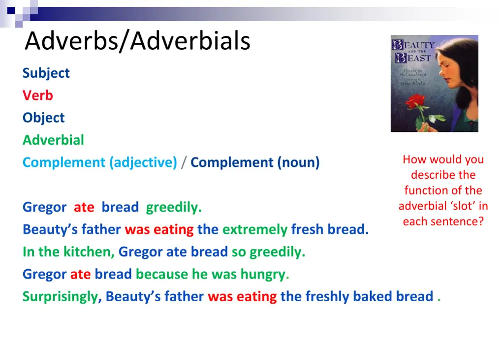 adverbs adverbials