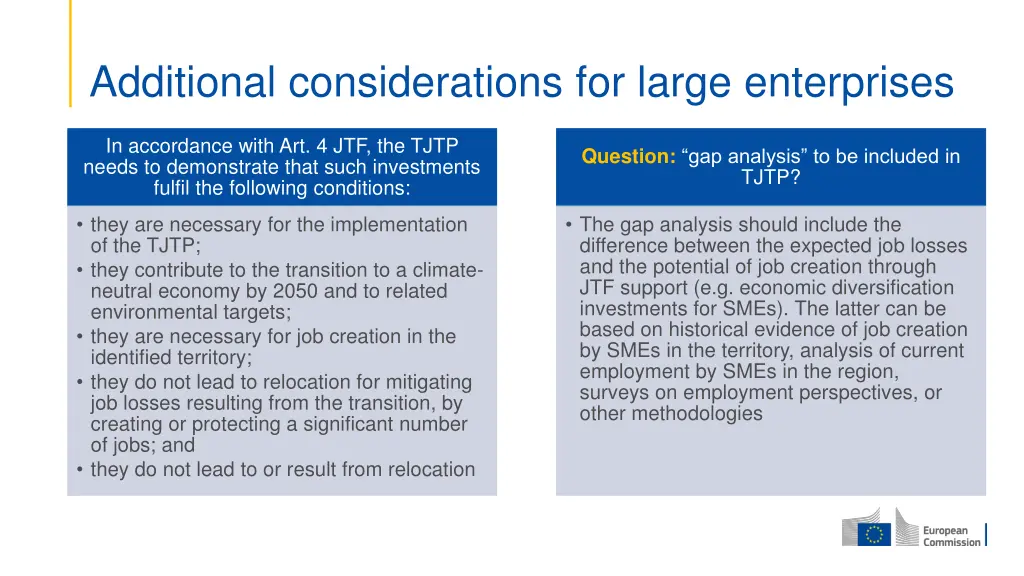 additional considerations for large enterprises