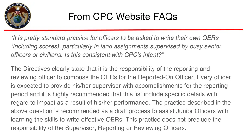 from cpc website faqs