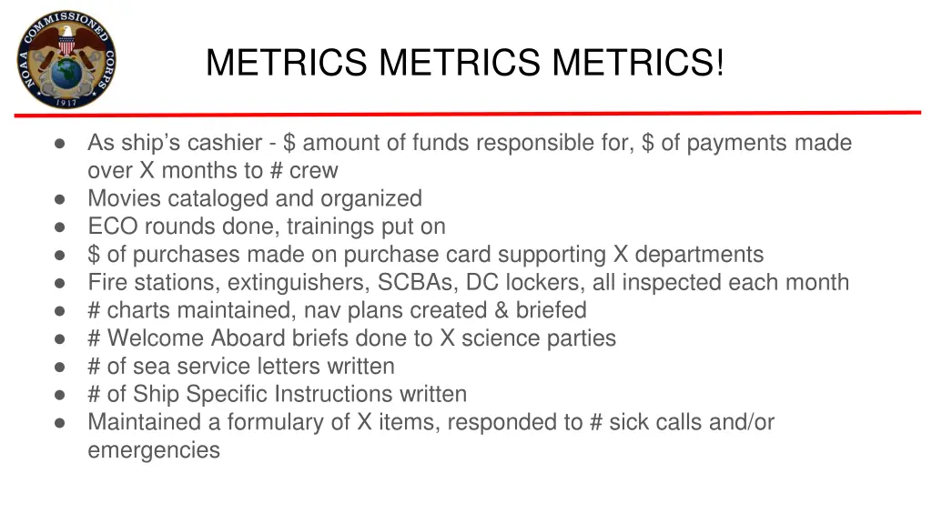 metrics metrics metrics