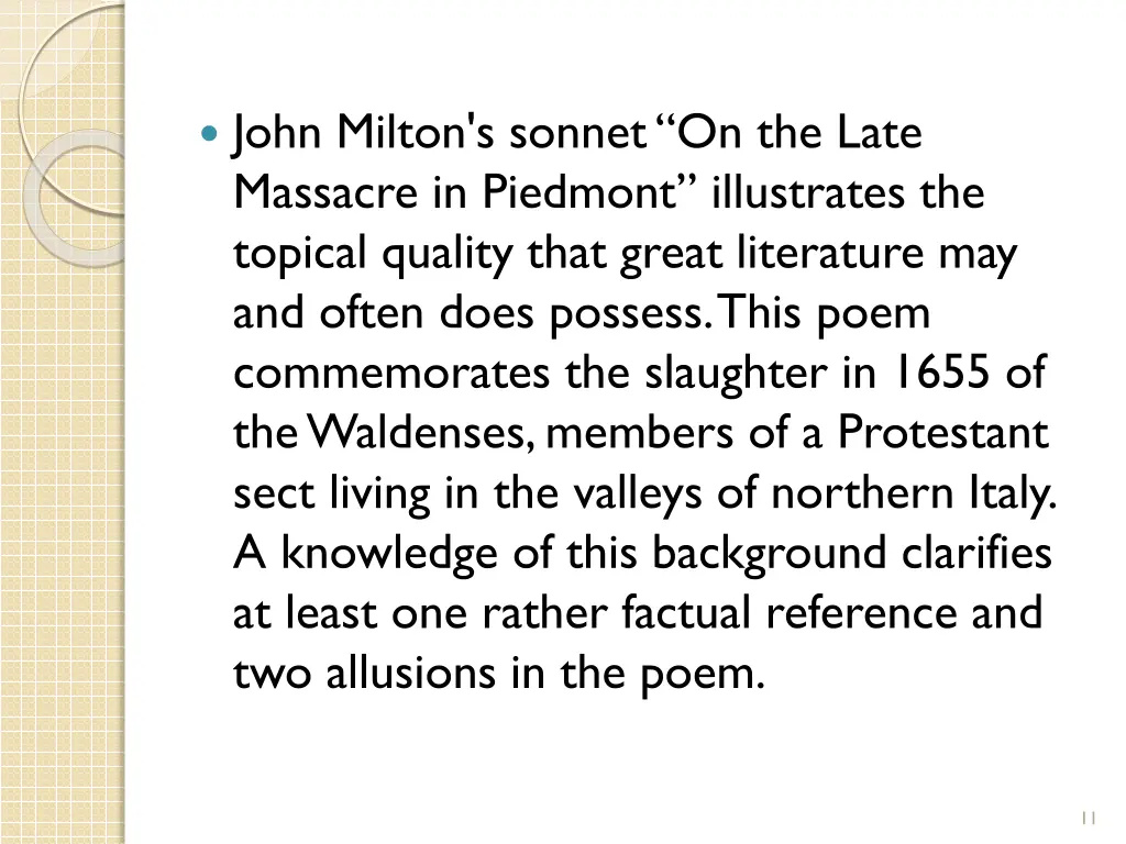 john milton s sonnet on the late massacre