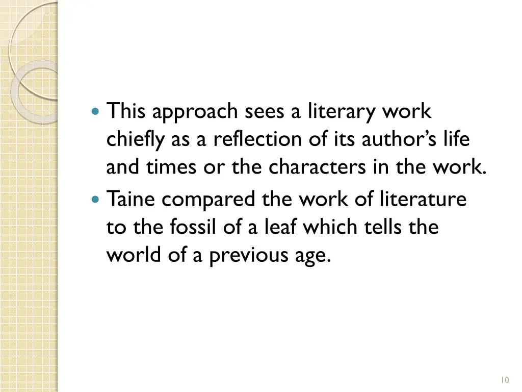 this approach sees a literary work chiefly