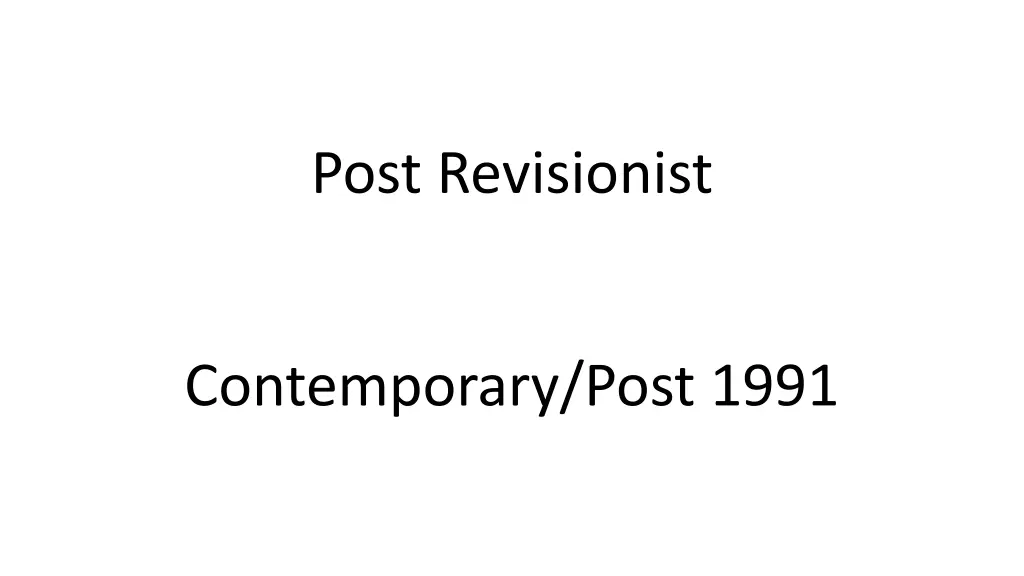 post revisionist