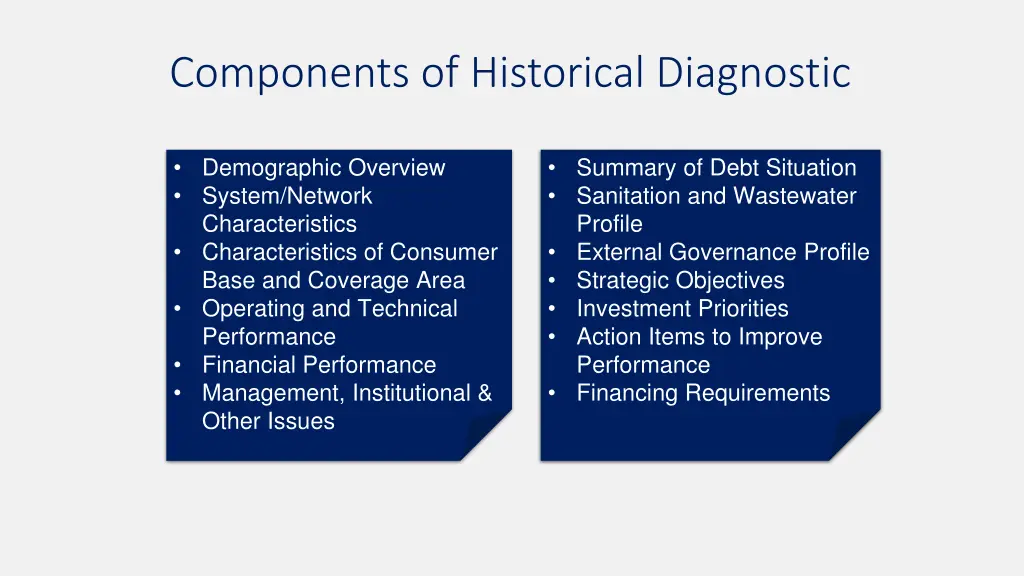 components of historical diagnostic