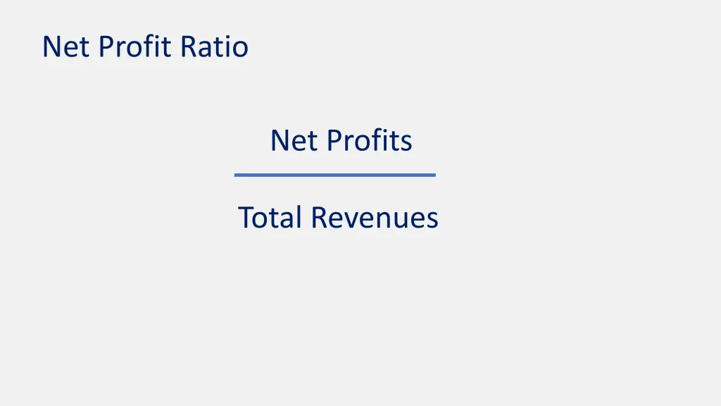 net profit ratio