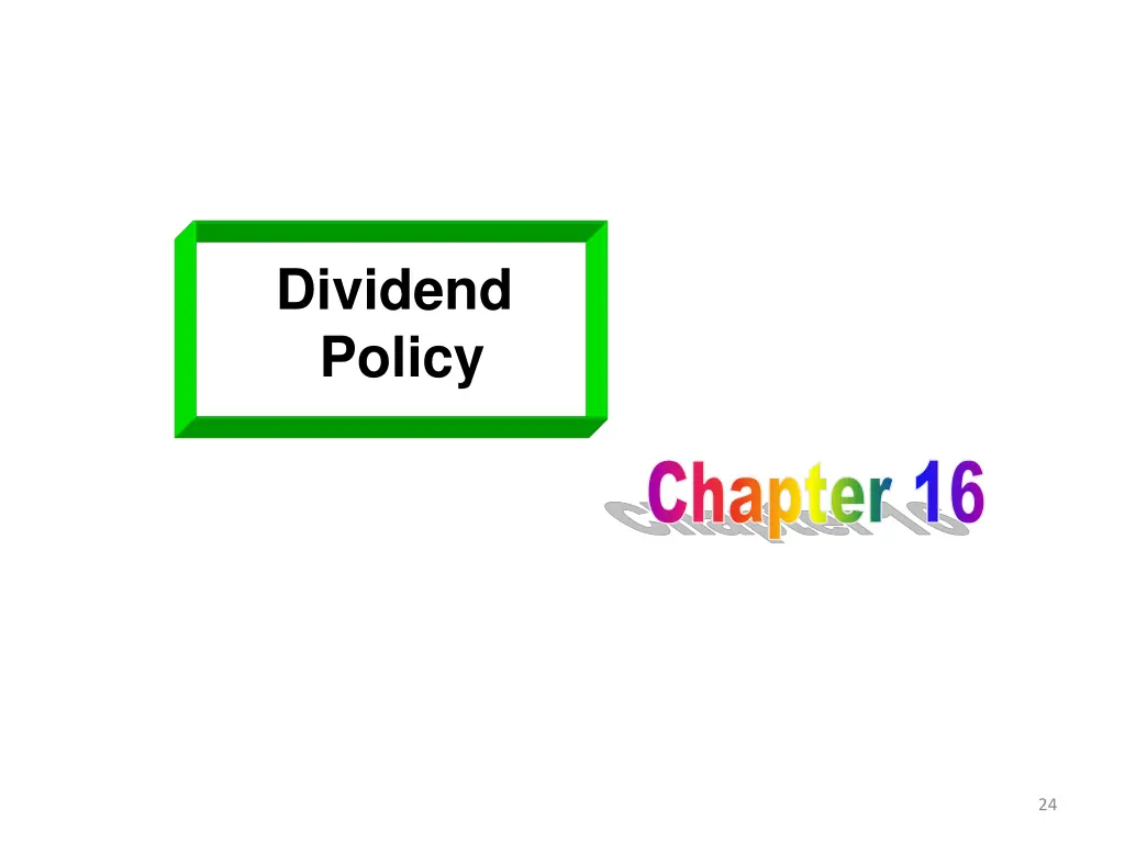 dividend policy