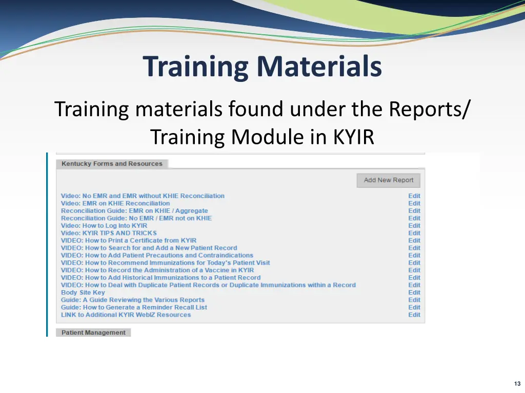 training materials