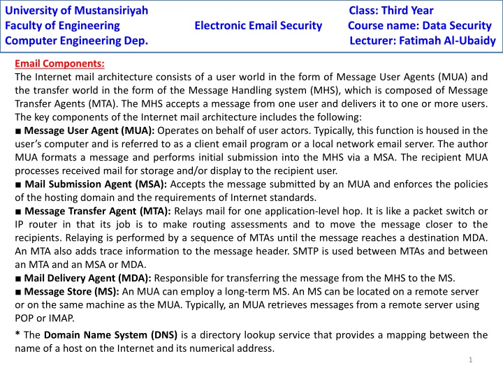 university of mustansiriyah class third year