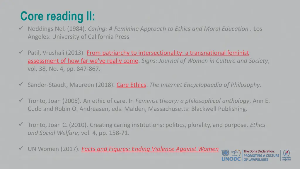 core reading ii noddings nel 1984 caring