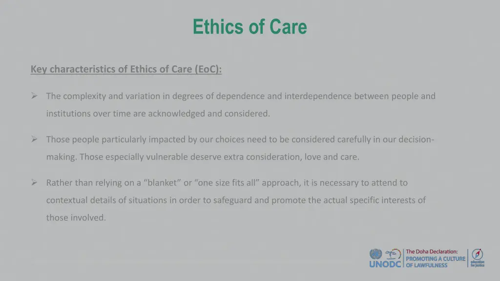 ethics of care