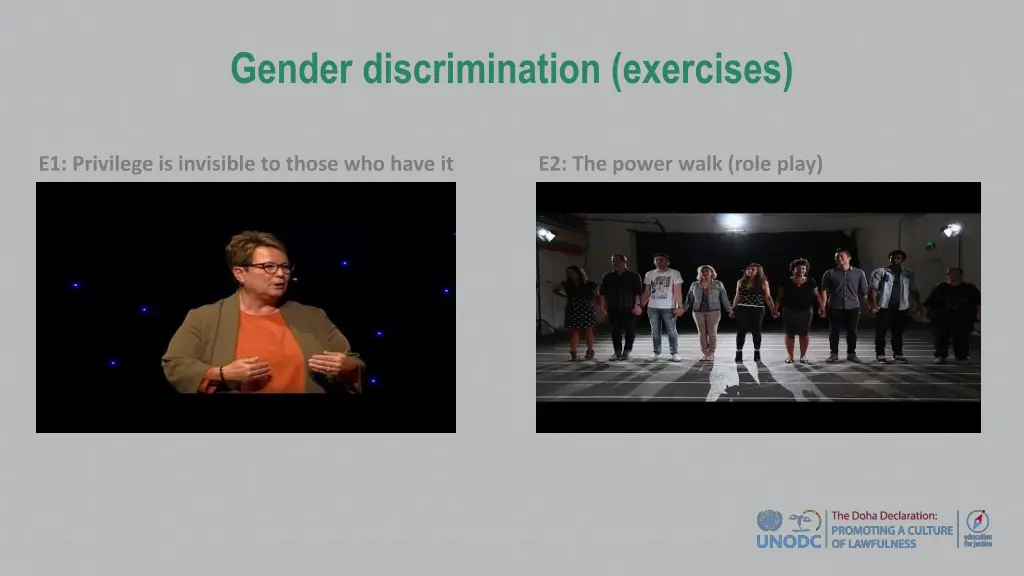 gender discrimination exercises