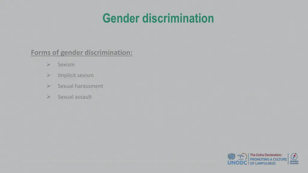 gender discrimination