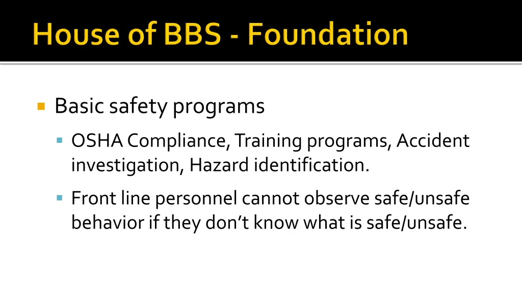 basic safety programs