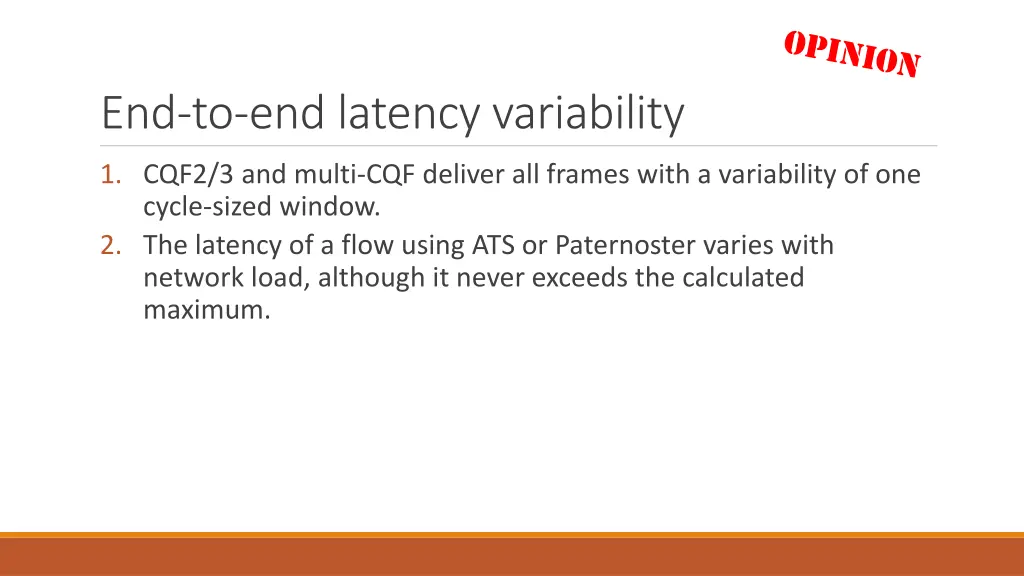 end to end latency variability