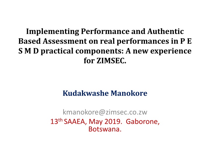 implementing performance and authentic based