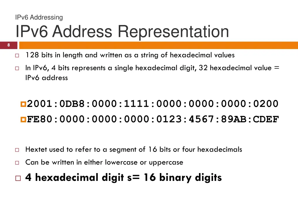 ipv6 addressing ipv6 address representation