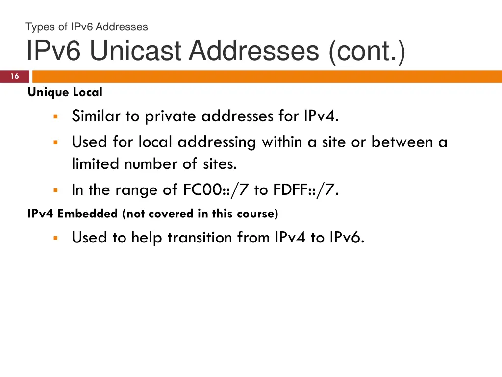 types of ipv6 addresses ipv6 unicast addresses 4