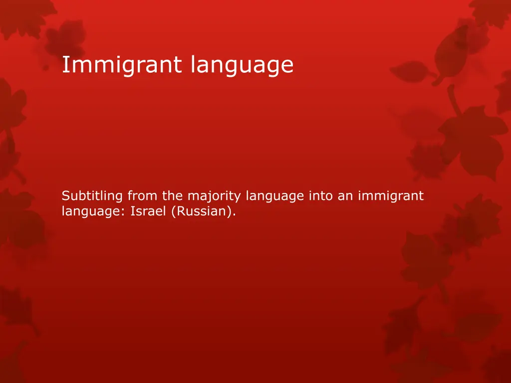 immigrant language