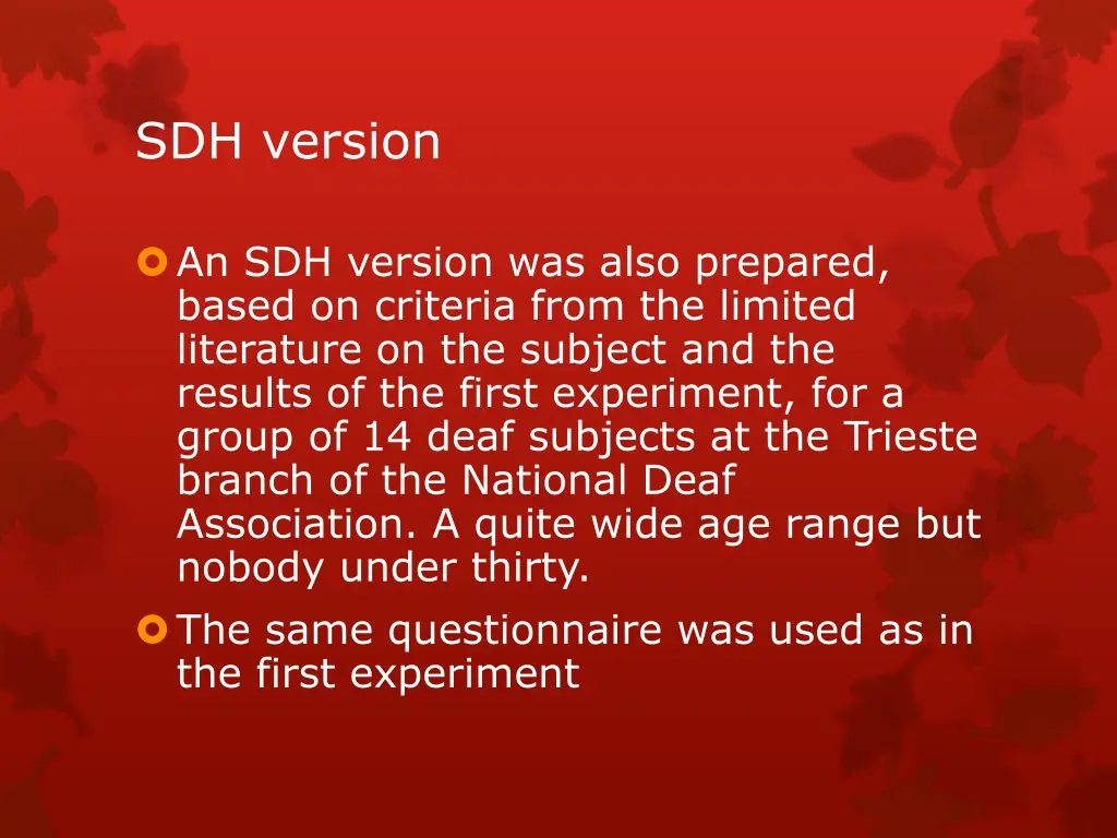 sdh version