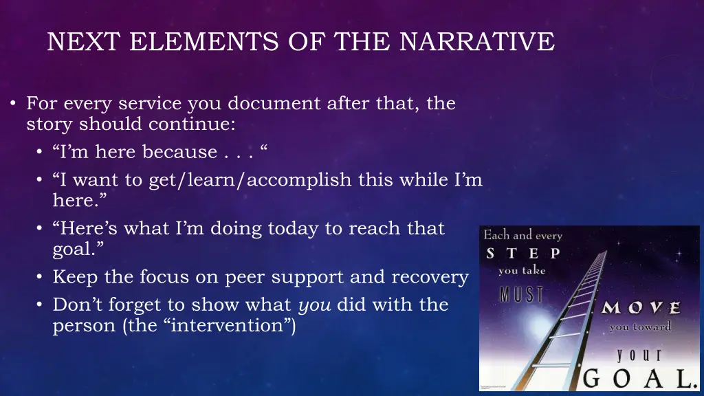 next elements of the narrative