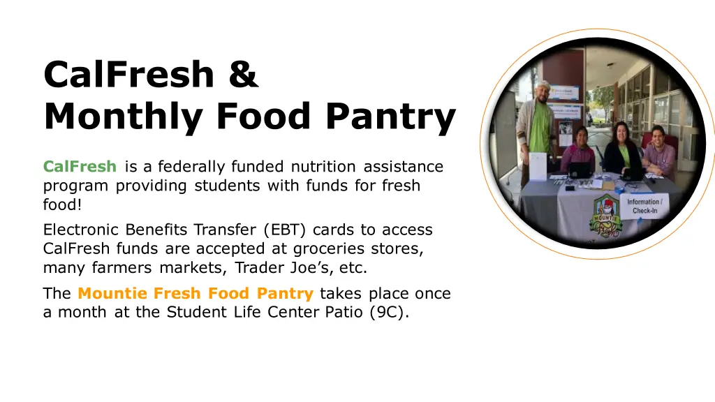 calfresh monthly food pantry