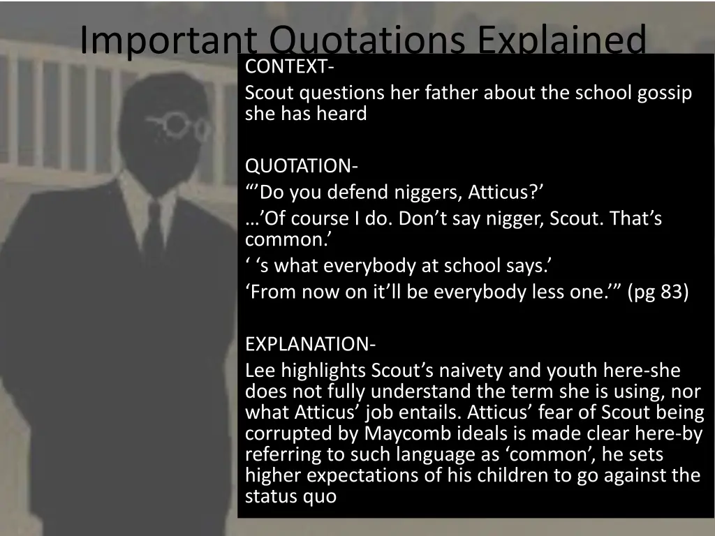 important quotations explained context scout