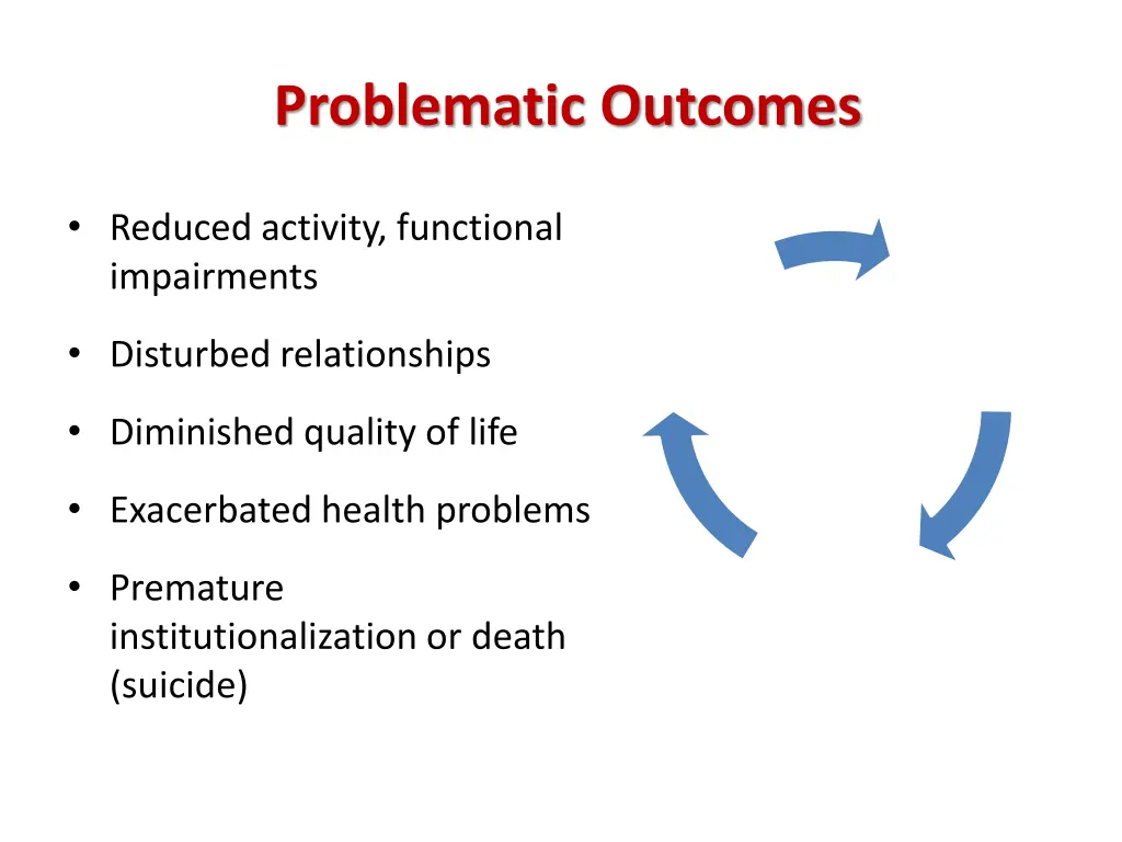 problematic outcomes