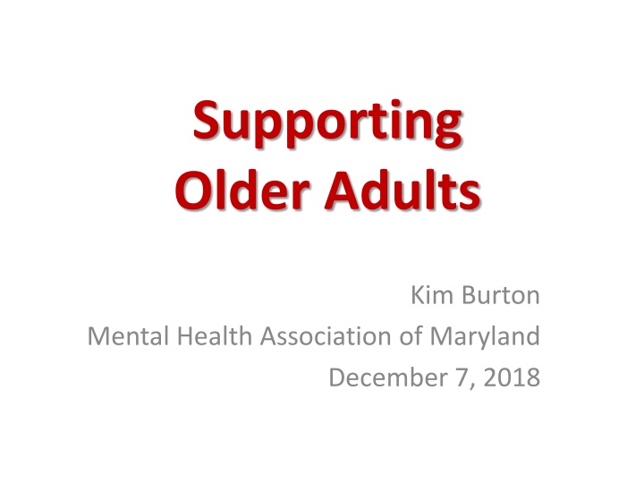 supporting older adults