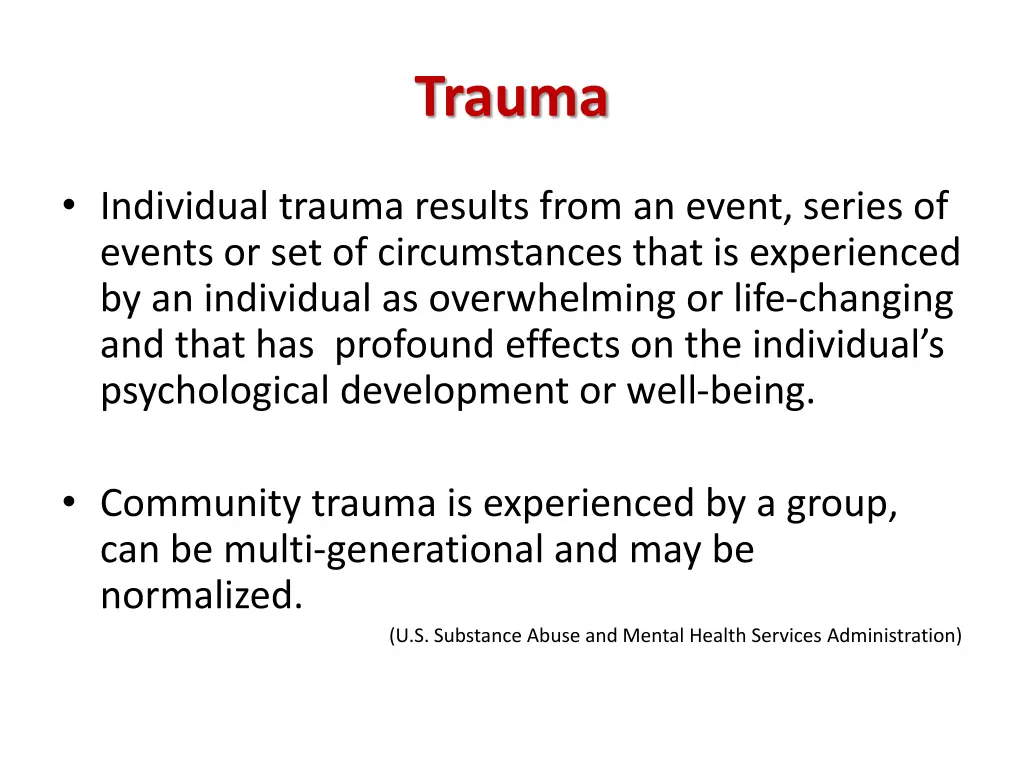 trauma