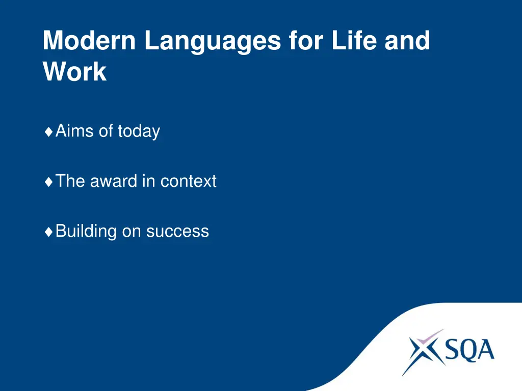 modern languages for life and work