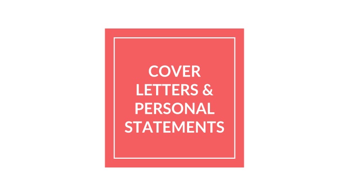 cover letters personal statements