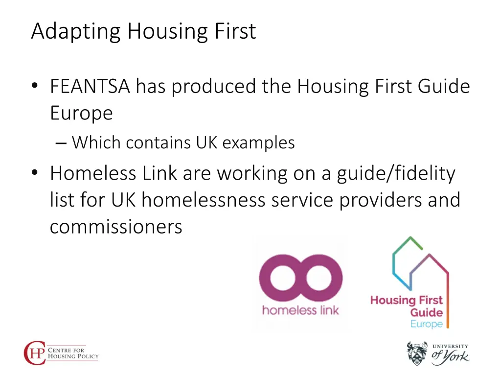 adapting housing first