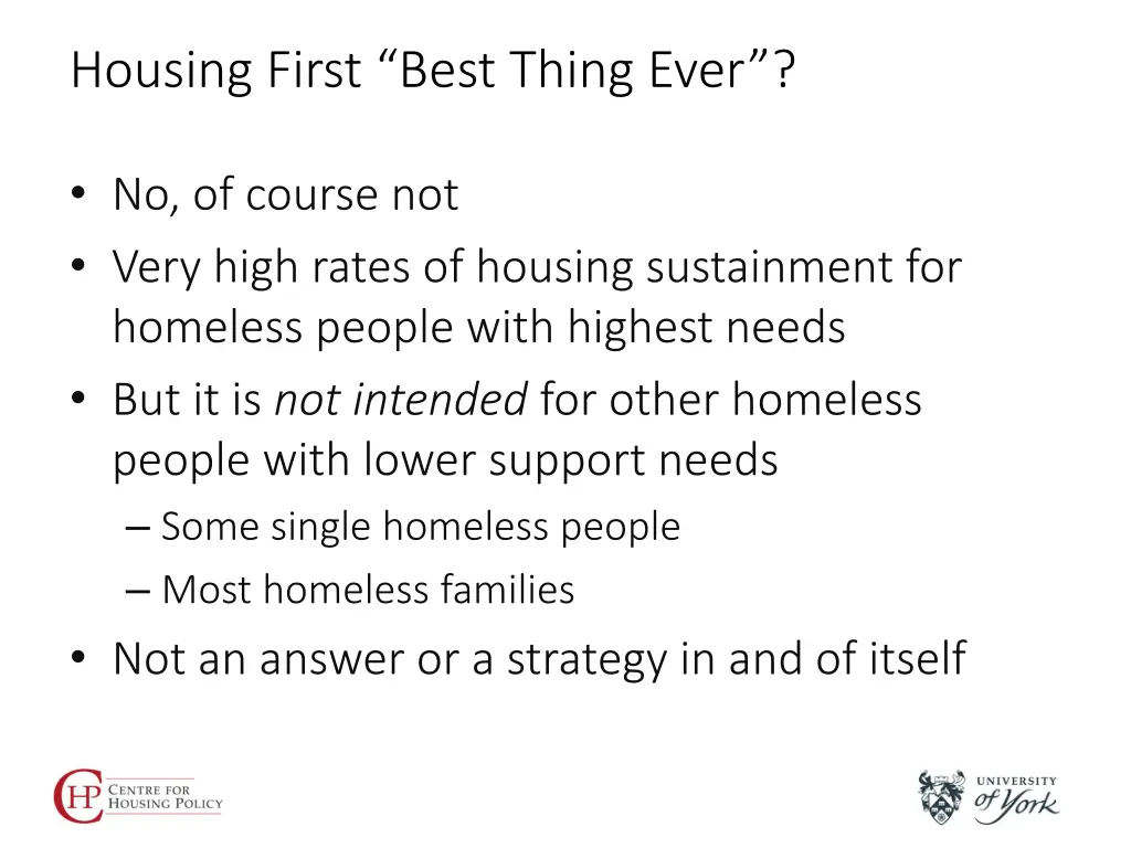 housing first best thing ever