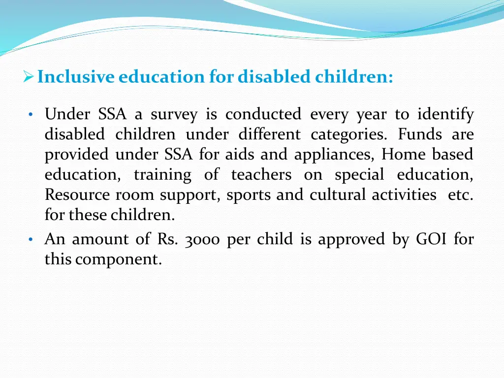 inclusive education for disabled children