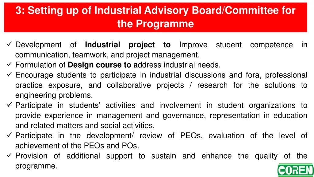 3 setting up of industrial advisory board